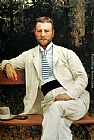 Vlaho Bukovac Famous Paintings - Portrait of Gustav Pongratz